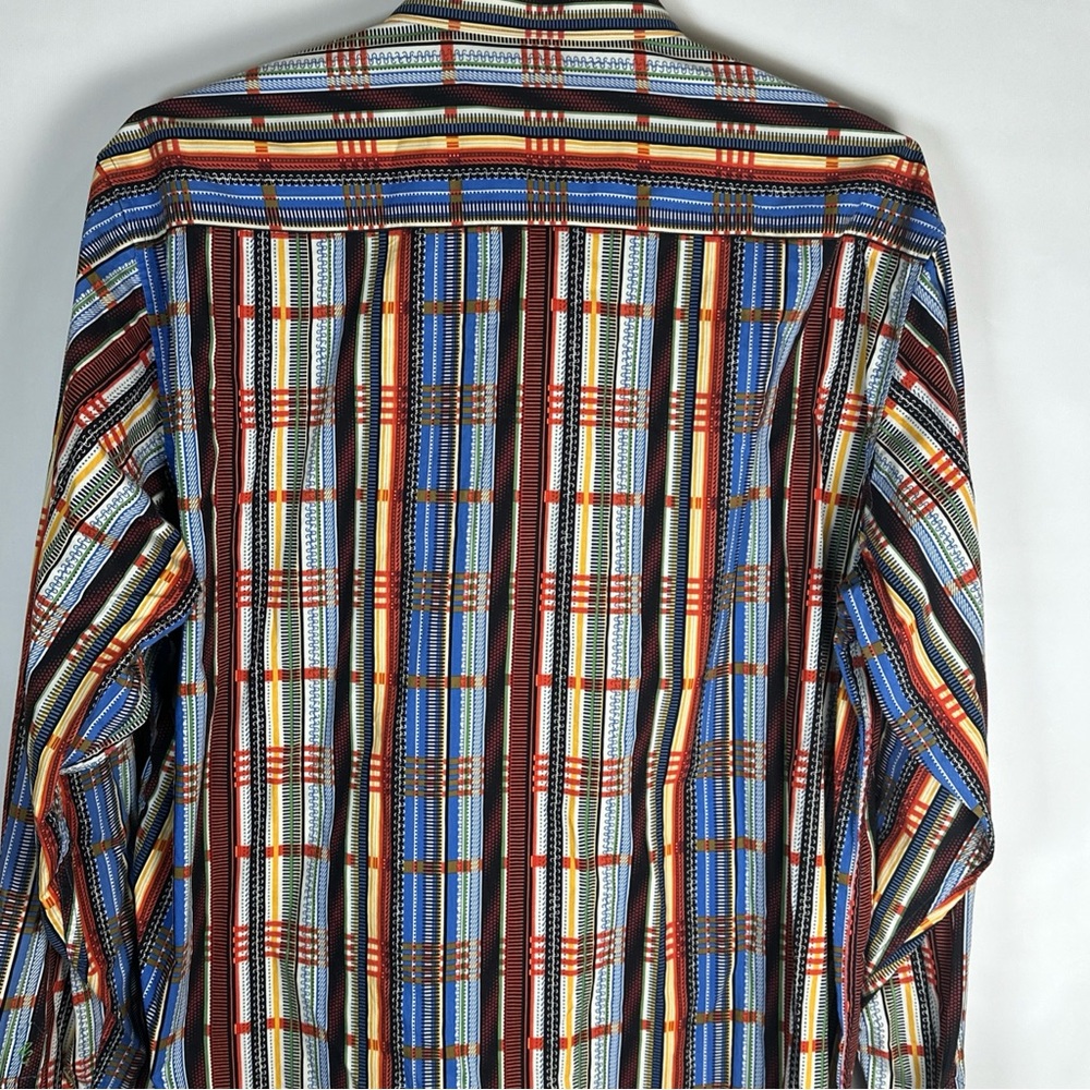 Robert Graham Blue and Red Plaid Men's Shirt - Picture 8 of 13